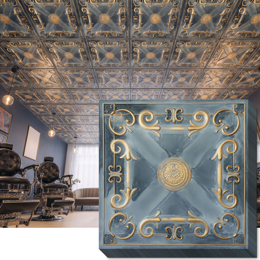 PAINTSDECOR PL22 Smoked gold PVC ceiling tile product detail