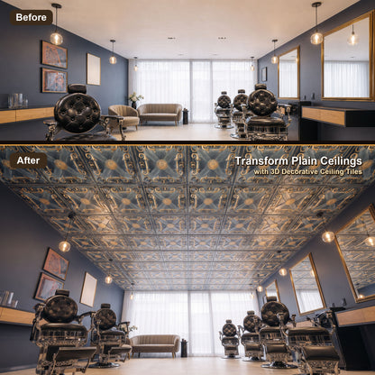 PAINTSDECOR PL22 Smoked gold PVC ceiling tile product detail