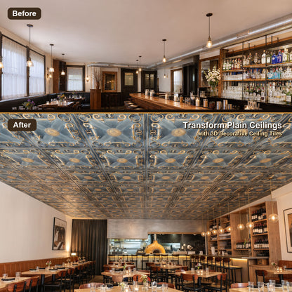 PAINTSDECOR PL22 Smoked gold PVC ceiling tile product detail