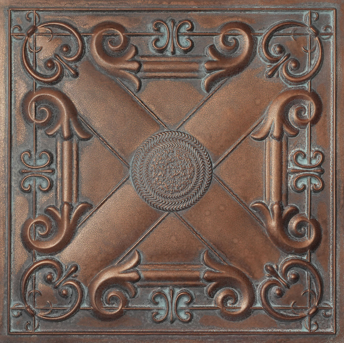PAINTSDECOR PL22 Weathered copper PVC ceiling tile product detail