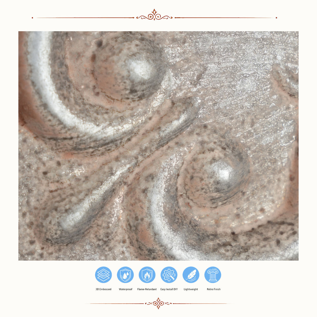 PAINTSDECOR PL22 Weathered Iron PVC ceiling tile product detail