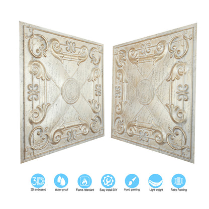 10tiles/lot Art Ceiling Tiles for Stylish Living Rooms, Museums and Elegant Hotel Interiors PL22