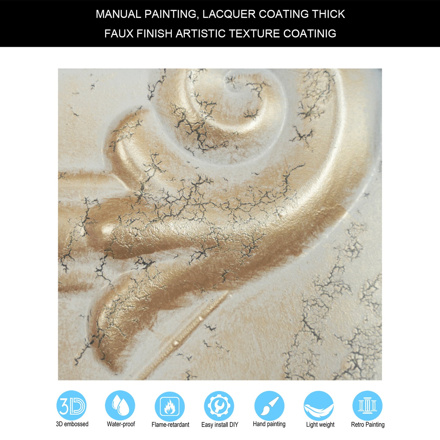 10tiles/lot Art Ceiling Tiles for Stylish Living Rooms, Museums and Elegant Hotel Interiors PL22