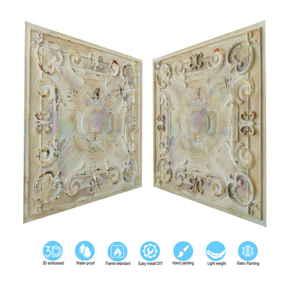 10tiles/lot Art Ceiling Tiles for Stylish Living Rooms, Museums and Elegant Hotel Interiors PL22