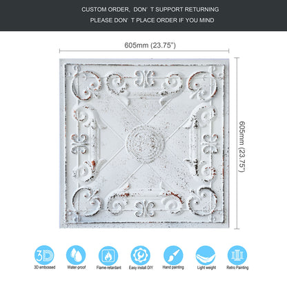 10tiles/lot Art Ceiling Tiles for Stylish Living Rooms, Museums and Elegant Hotel Interiors PL22