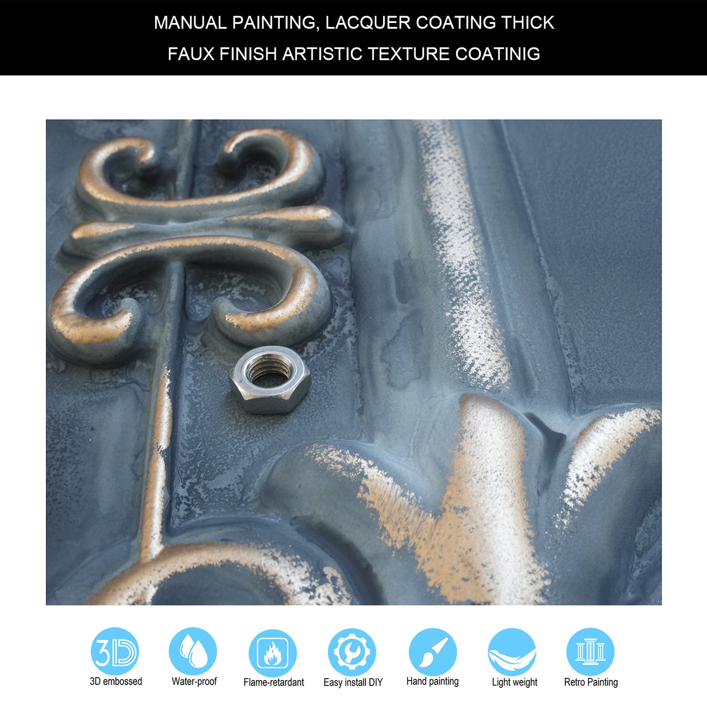 10tiles/lot Faux Tin Drop-In Tiles for Premium Restaurants, Meeting Rooms and Hotel Lobbies PL22