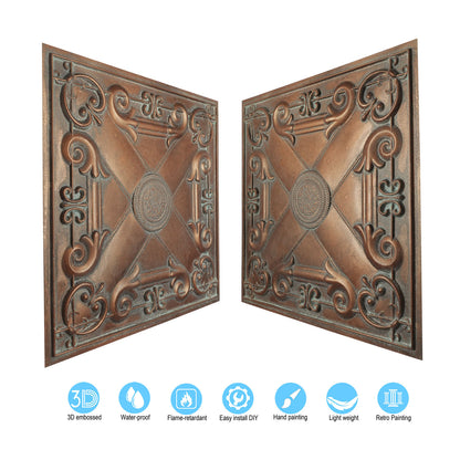 10tiles/lot Artistic Ceiling Tiles for Libraries, Museums, Craft Studios and Cultural Interiors PL22