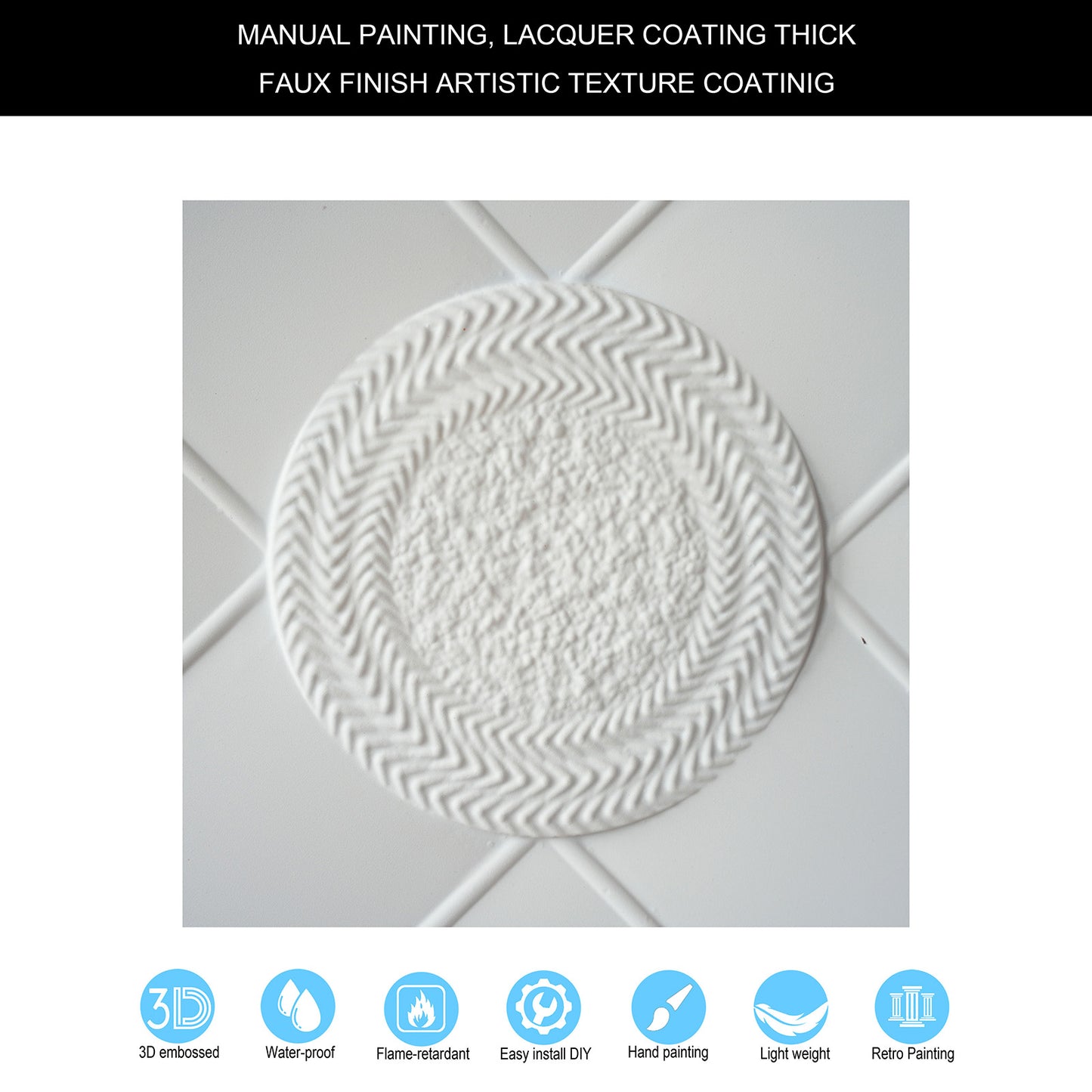 10tiles/lot Art Ceiling Tiles for Stylish Living Rooms, Museums and Elegant Hotel Interiors PL22