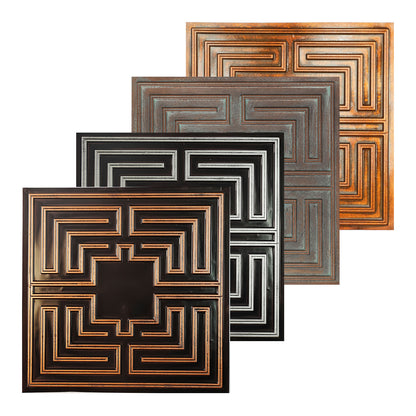 10tiles/lot Drop-In Tin Ceiling Tiles for Restaurants, Bars, Meeting Rooms and Retail Spaces PL25