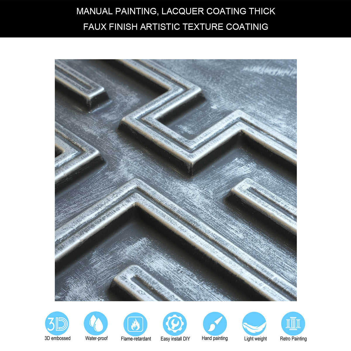 PAINTSDECOR PL25 Antique tin PVC ceiling tile product detail