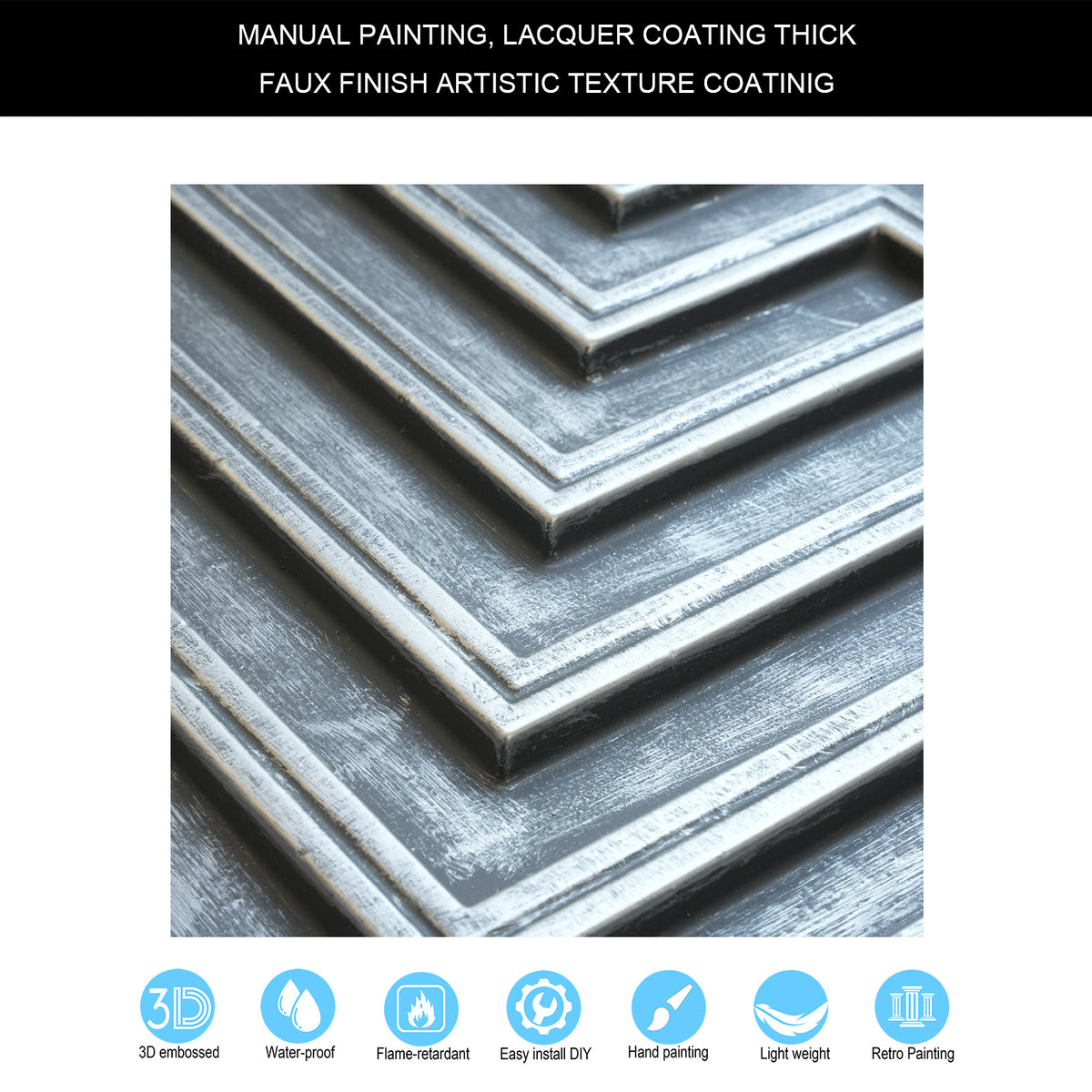 PAINTSDECOR PL25 Antique tin PVC ceiling tile product detail
