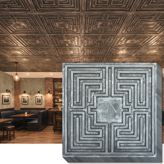 PAINTSDECOR PL25 Antique tin PVC ceiling tile product detail