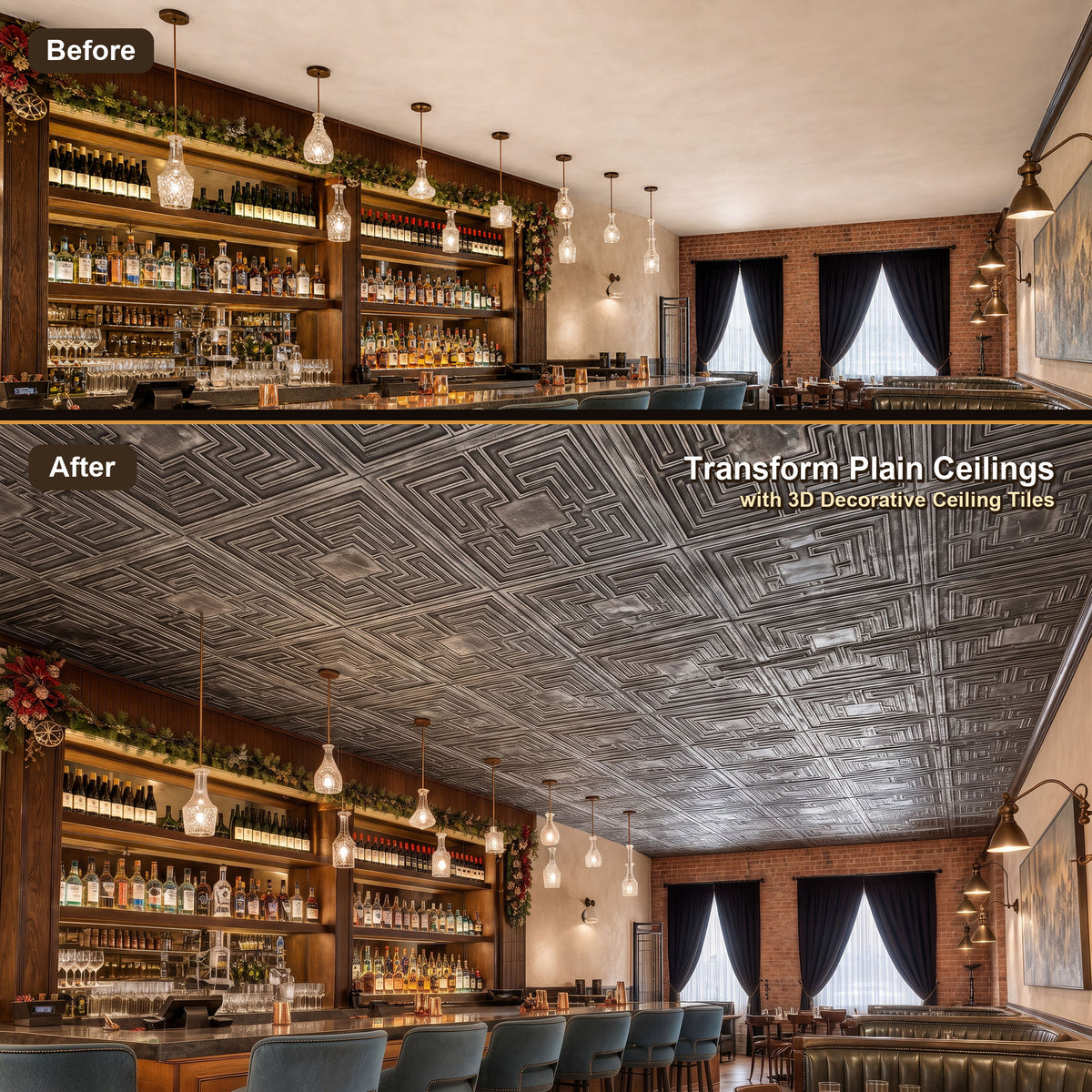 PAINTSDECOR PL25 Antique tin PVC ceiling tile product detail