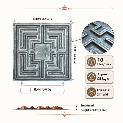 PAINTSDECOR PL25 Antique tin PVC ceiling tile product detail