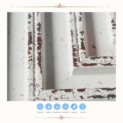 PAINTSDECOR PL25 distress crack white black PVC ceiling tile product detail