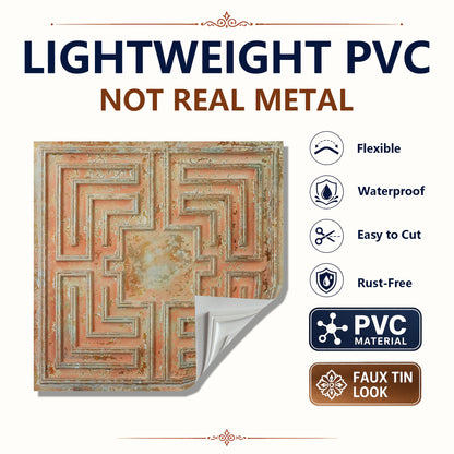 PAINTSDECOR PL25 Palazzo Clay PVC ceiling tile product detail