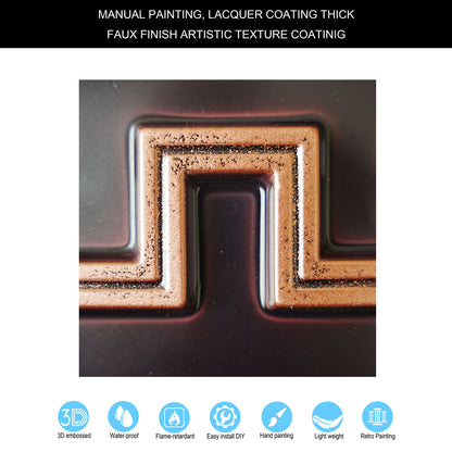PAINTSDECOR PL25 Traditional copper PVC ceiling tile product detail