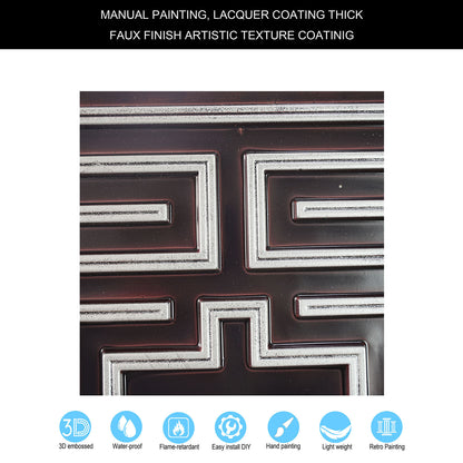 PAINTSDECOR PL25 Traditional silver PVC ceiling tile product detail