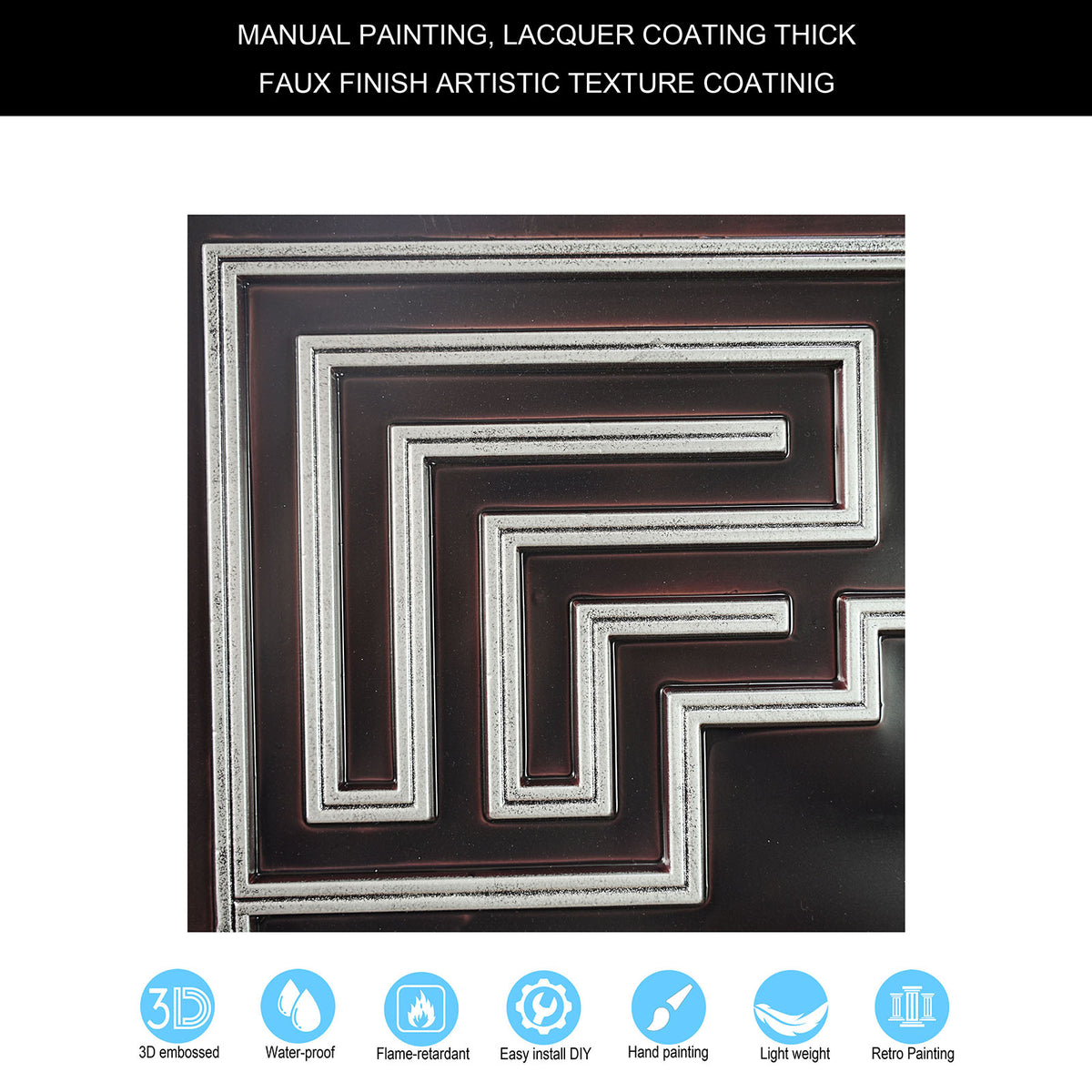 PAINTSDECOR PL25 Traditional silver PVC ceiling tile product detail