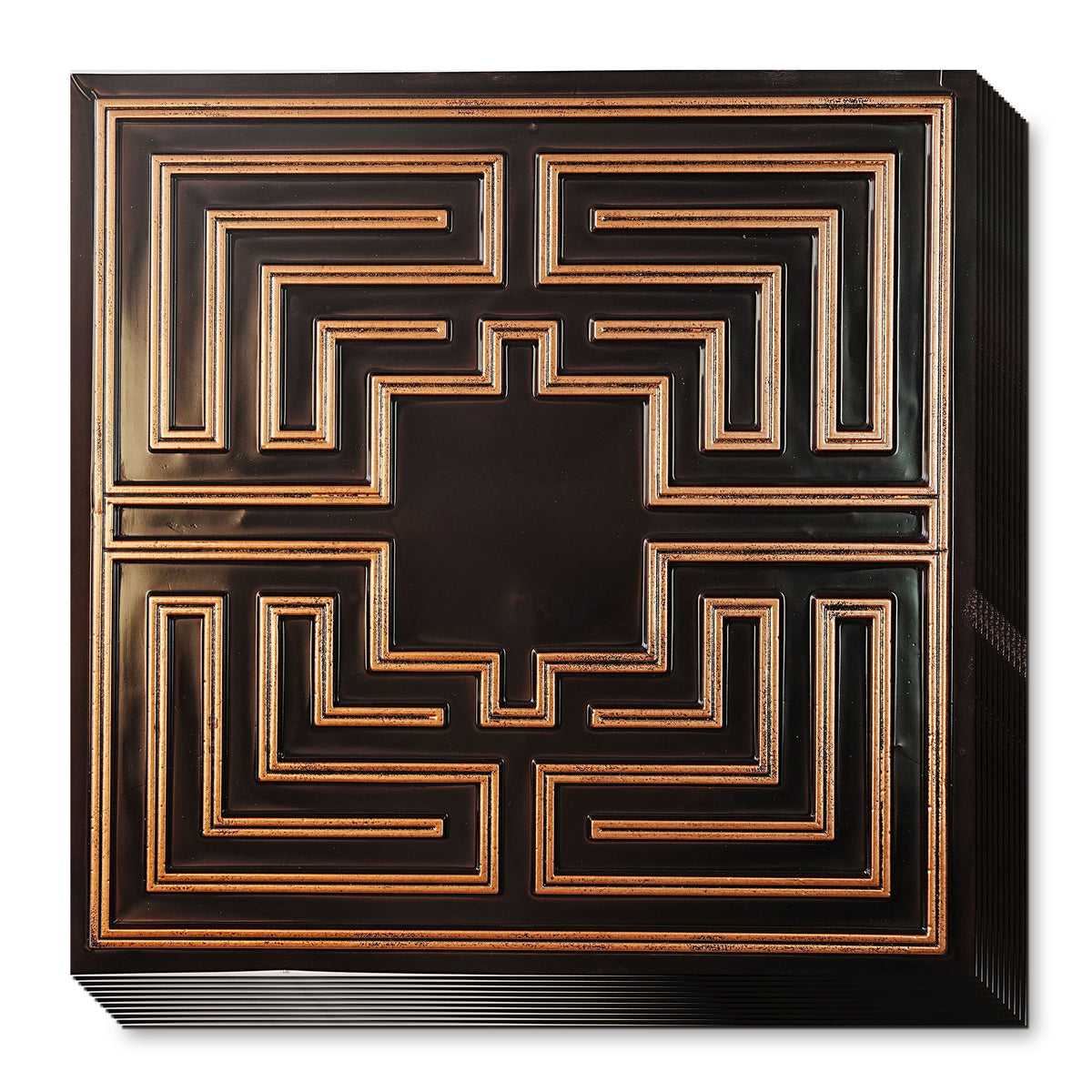 PAINTSDECOR PL25 Traditional copper PVC ceiling tile product detail