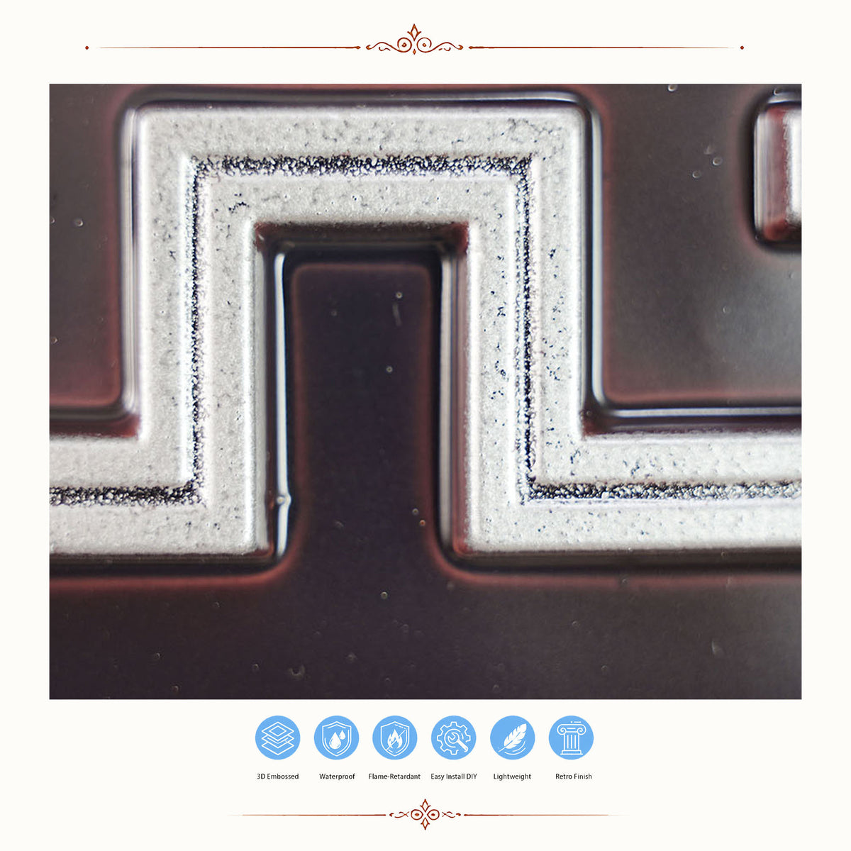PAINTSDECOR PL25 Traditional silver PVC ceiling tile product detail