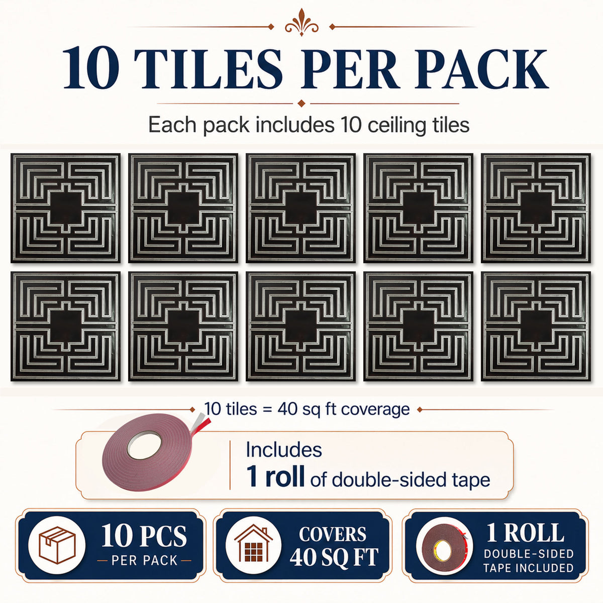 PAINTSDECOR PL25 Traditional silver PVC ceiling tile product detail