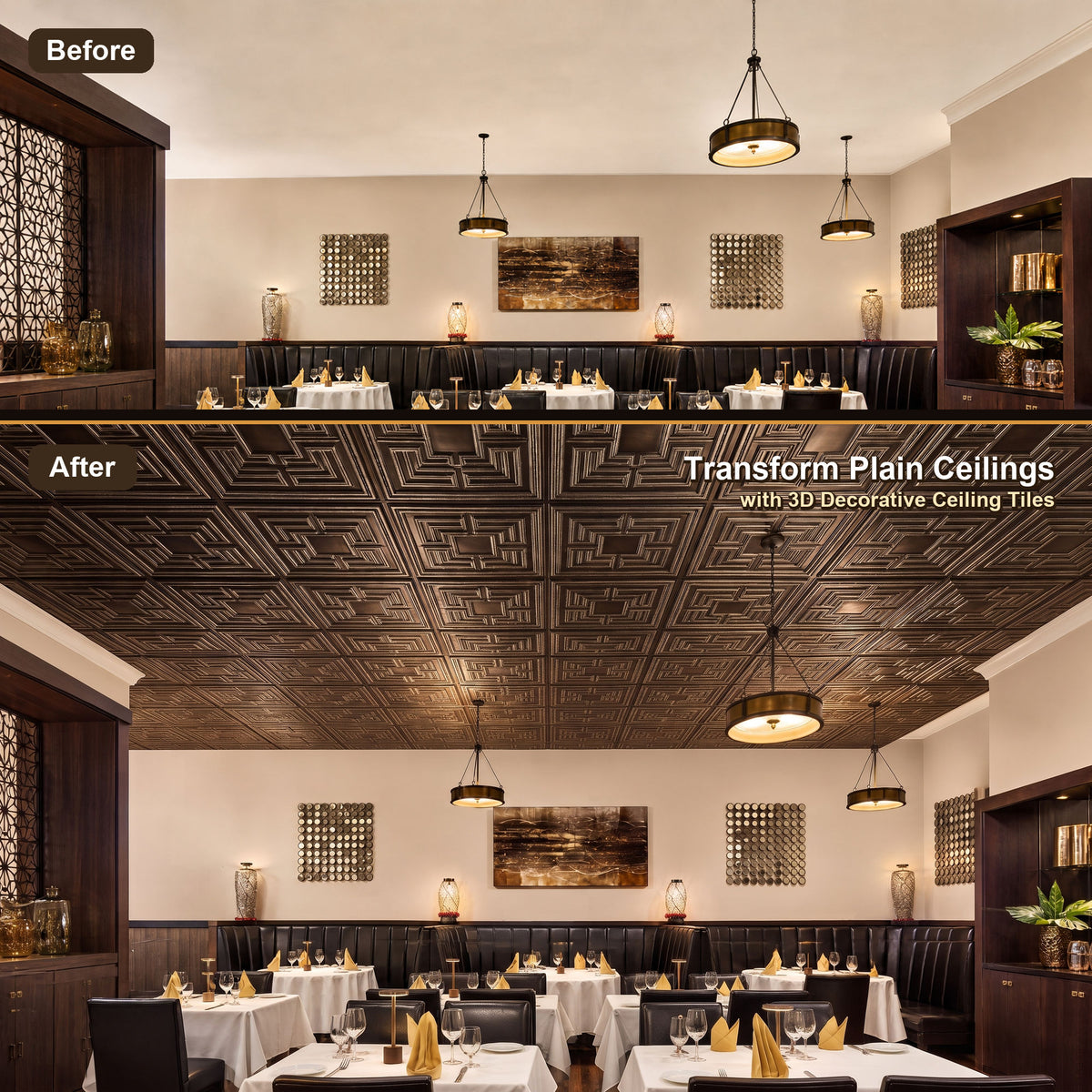PAINTSDECOR PL25 Traditional silver PVC ceiling tile product detail