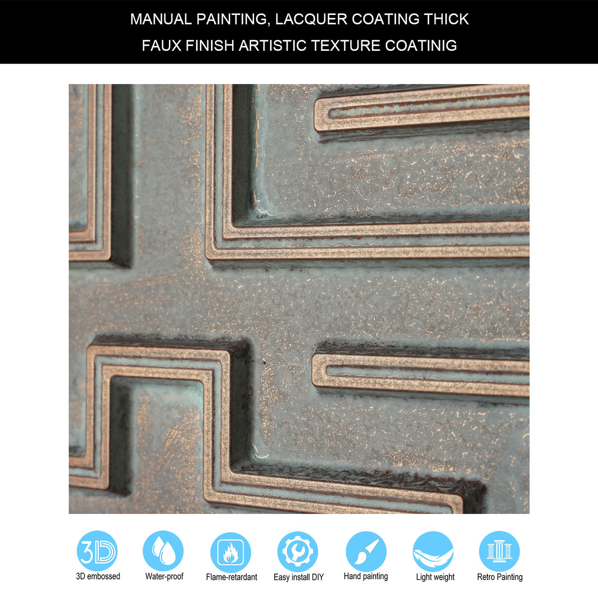 PAINTSDECOR PL25 Weathered copper PVC ceiling tile product detail