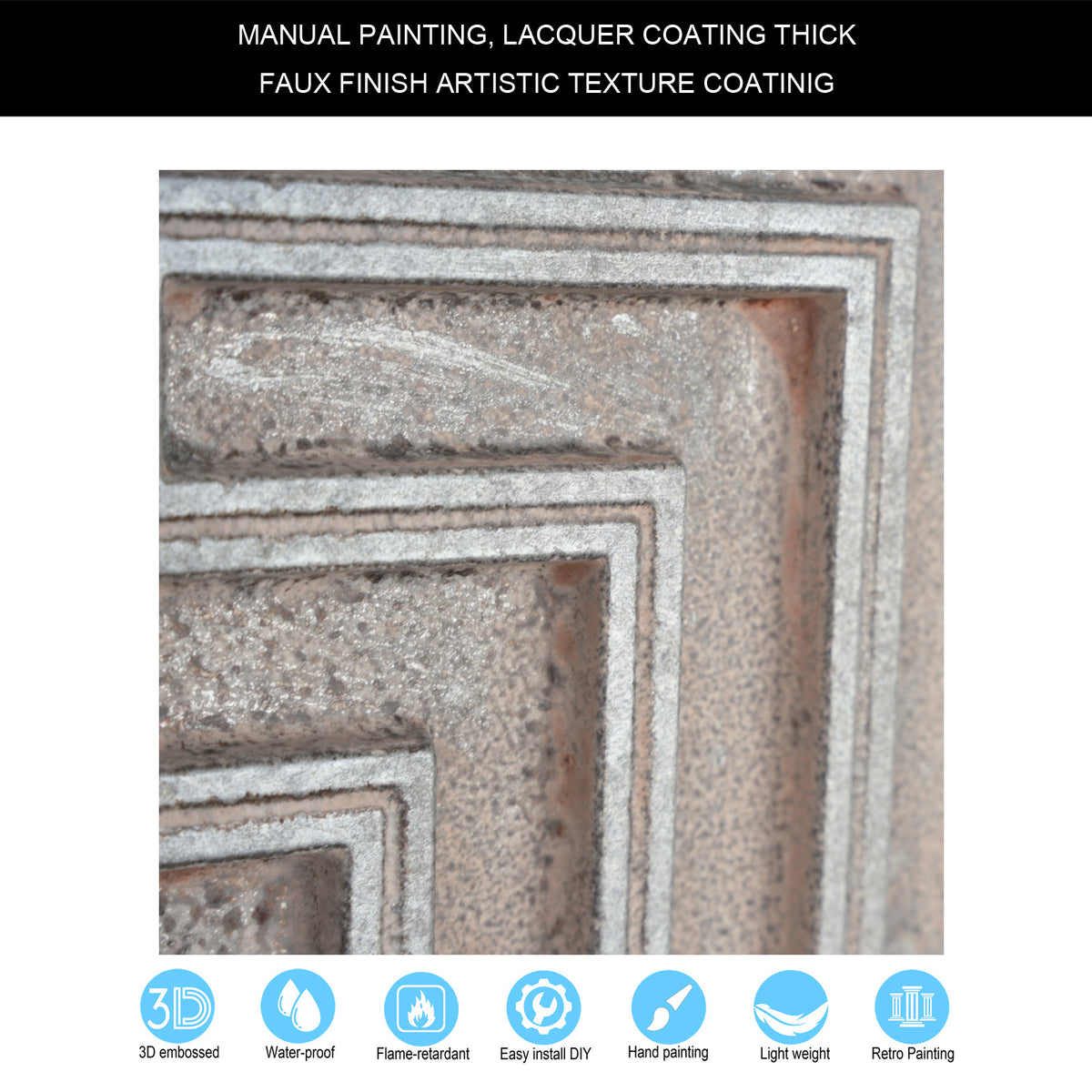 PAINTSDECOR PL25 Weathered Iron PVC ceiling tile product detail