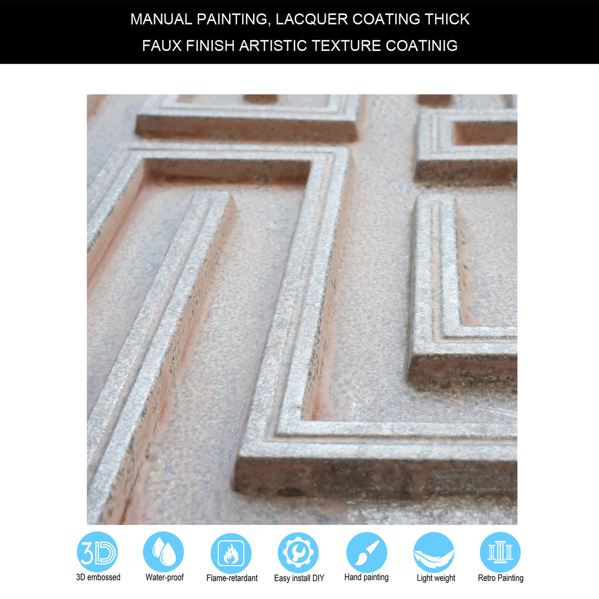 PAINTSDECOR PL25 Weathered Iron PVC ceiling tile product detail