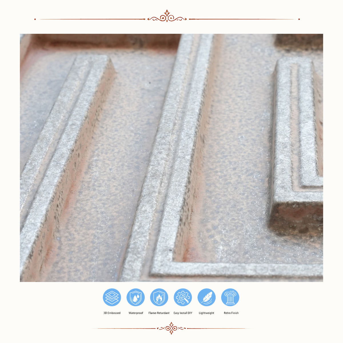 PAINTSDECOR PL25 Weathered Iron PVC ceiling tile product detail