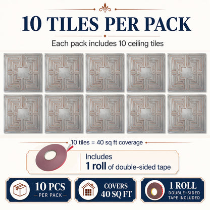 PAINTSDECOR PL25 Weathered Iron PVC ceiling tile product detail