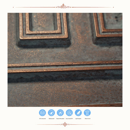 PAINTSDECOR PL25 Weathered copper PVC ceiling tile product detail