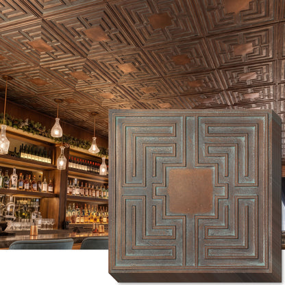 PAINTSDECOR PL25 Weathered copper PVC ceiling tile product detail