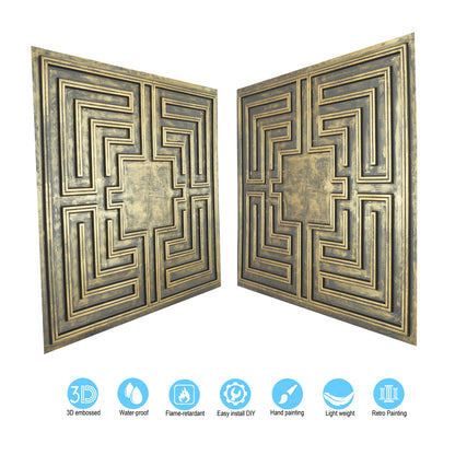 10tiles/lot Tin Ceiling Tiles for Book Cafés, Literary Stores and Creative Cultural Spaces PL25