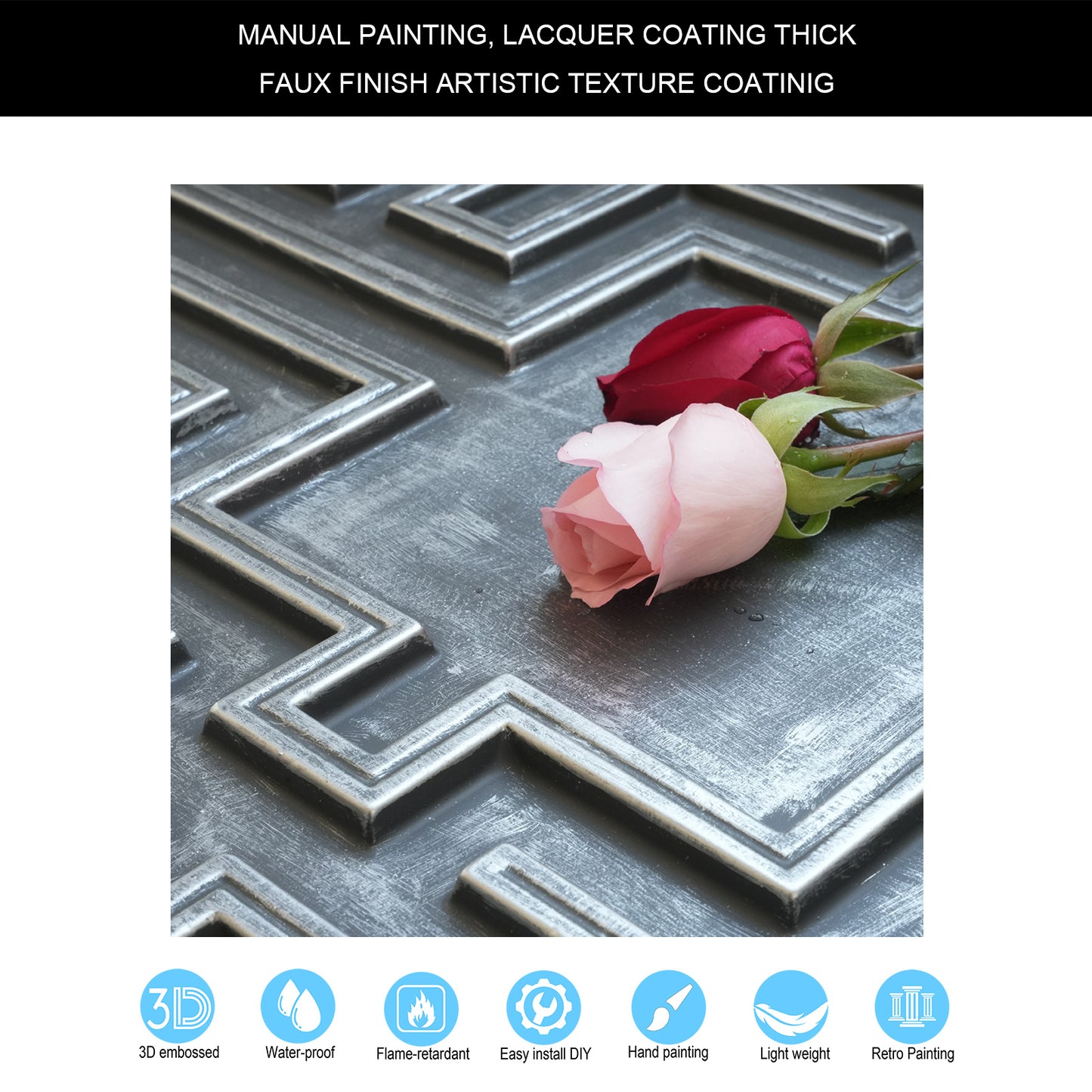 10tiles/lot Tin Ceiling Tiles for Book Cafés, Literary Stores and Creative Cultural Spaces PL25