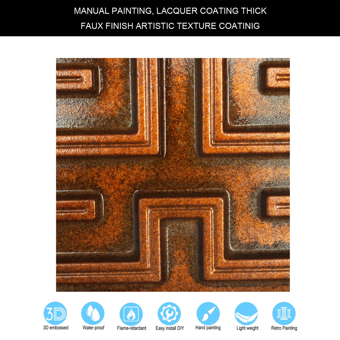 10tiles/lot Drop-In Tin Ceiling Tiles for Restaurants, Bars, Meeting Rooms and Retail Spaces PL25