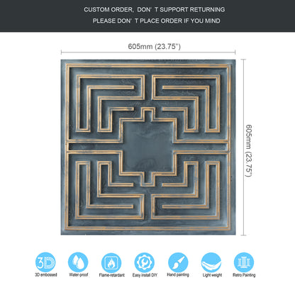 10tiles/lot Tin Ceiling Tiles for Book Cafés, Literary Stores and Creative Cultural Spaces PL25