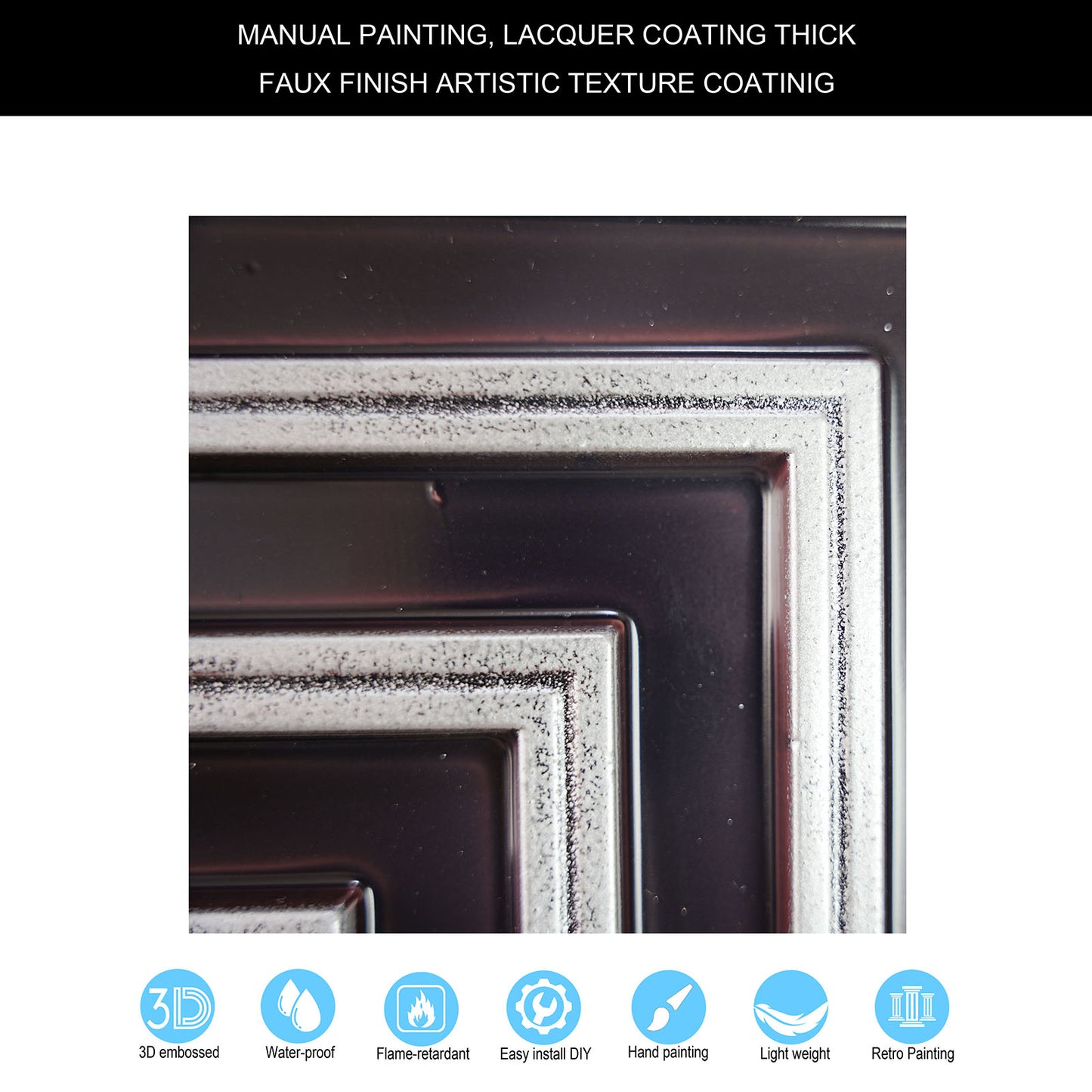 10tiles/lot Drop-In Tin Ceiling Tiles for Restaurants, Bars, Meeting Rooms and Retail Spaces PL25