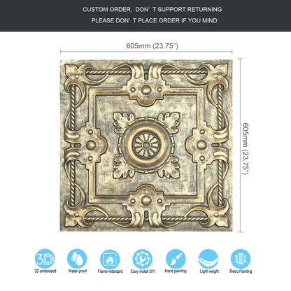 10tiles/lot Faux Tin Decorative Panels for Premium Kitchen and Dining Room Ceilings PL29