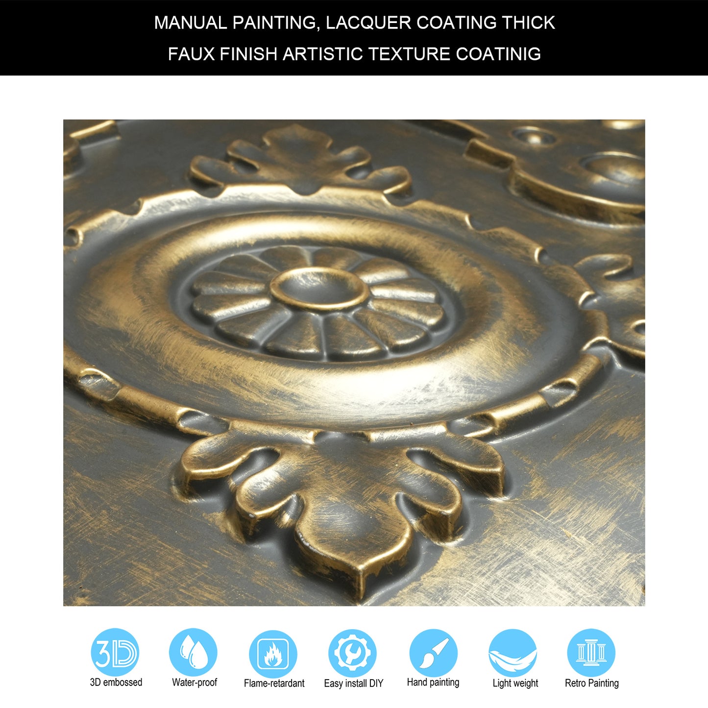 10tiles/lot Faux Tin Decorative Panels for Premium Kitchen and Dining Room Ceilings PL29