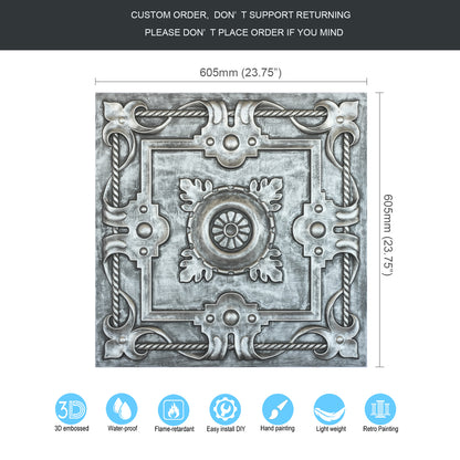 10tiles/lot Faux Tin Decorative Panels for Premium Kitchen and Dining Room Ceilings PL29