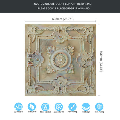 10tiles/lot Drop-In PVC Ceiling Tiles for Commercial Kitchens, Offices and Public Spaces PL29