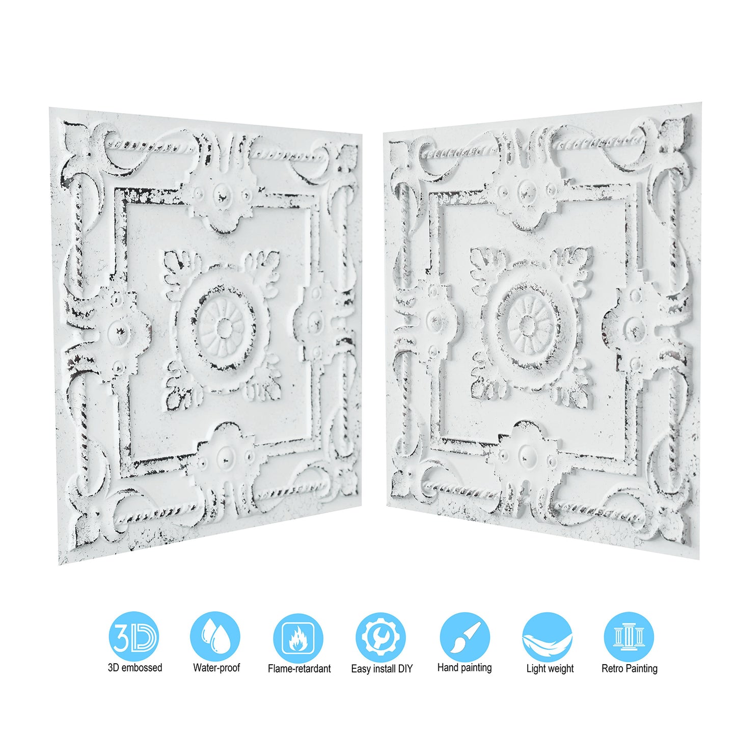 10tiles/lot Drop-In PVC Ceiling Tiles for Commercial Kitchens, Offices and Public Spaces PL29