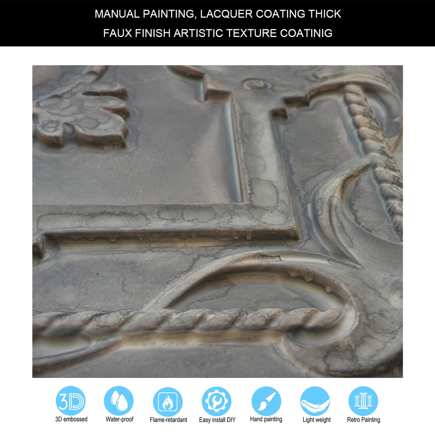 10tiles/lot Decorative Tin Ceiling Tiles for Premium Villas, Apartments and Hotel Interiors PL29