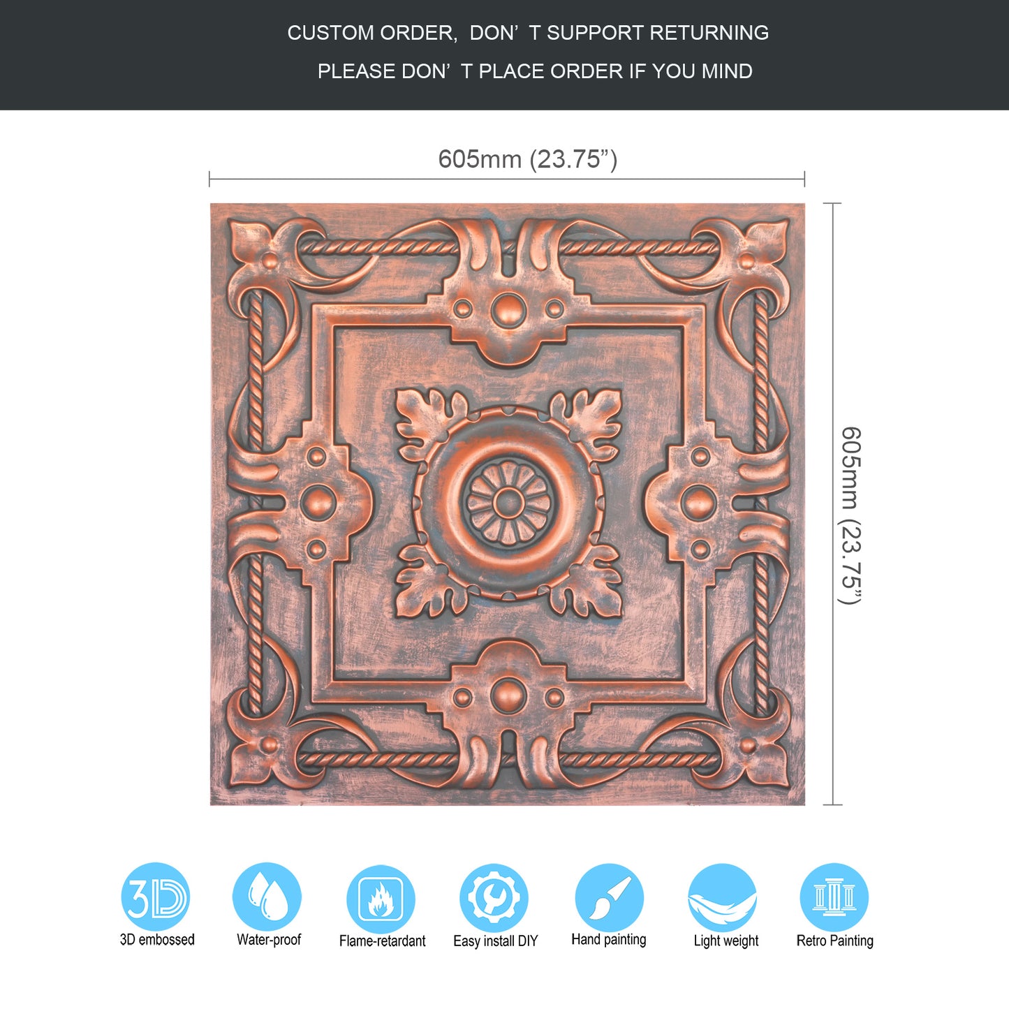 10tiles/lot Multi-Layer 3D Ceiling Tiles for Upscale Restaurants and High-End Bars PL29