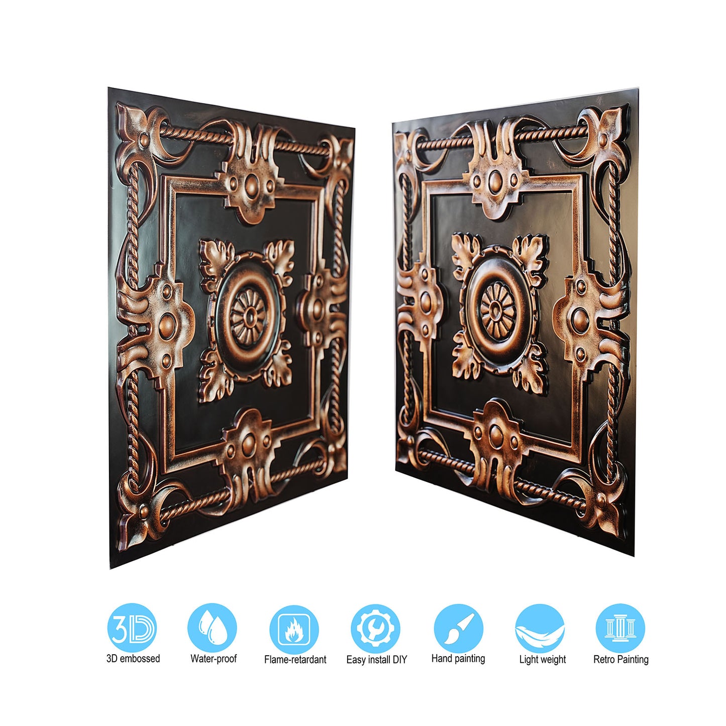 10tiles/lot Decorative Tin Ceiling Tiles for Premium Villas, Apartments and Hotel Interiors PL29