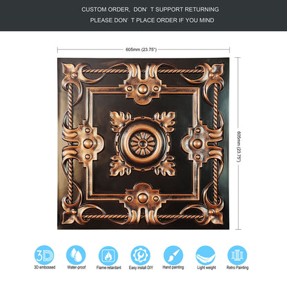 10tiles/lot Decorative Tin Ceiling Tiles for Premium Villas, Apartments and Hotel Interiors PL29