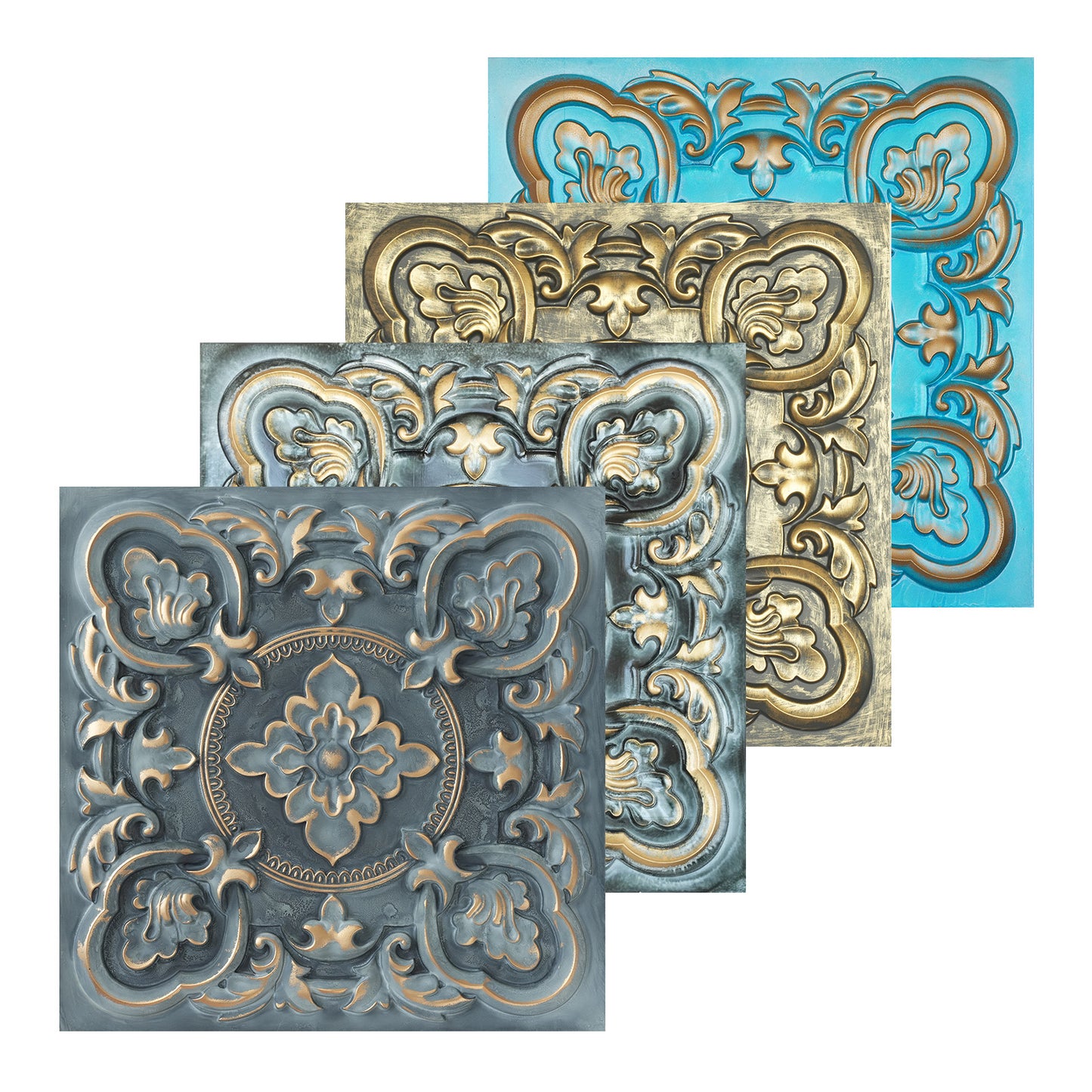 10tiles/lot Faux Tin 3D Ceiling Tiles for Trendy Bars, Coffee Stores and Urban Restaurants PL30