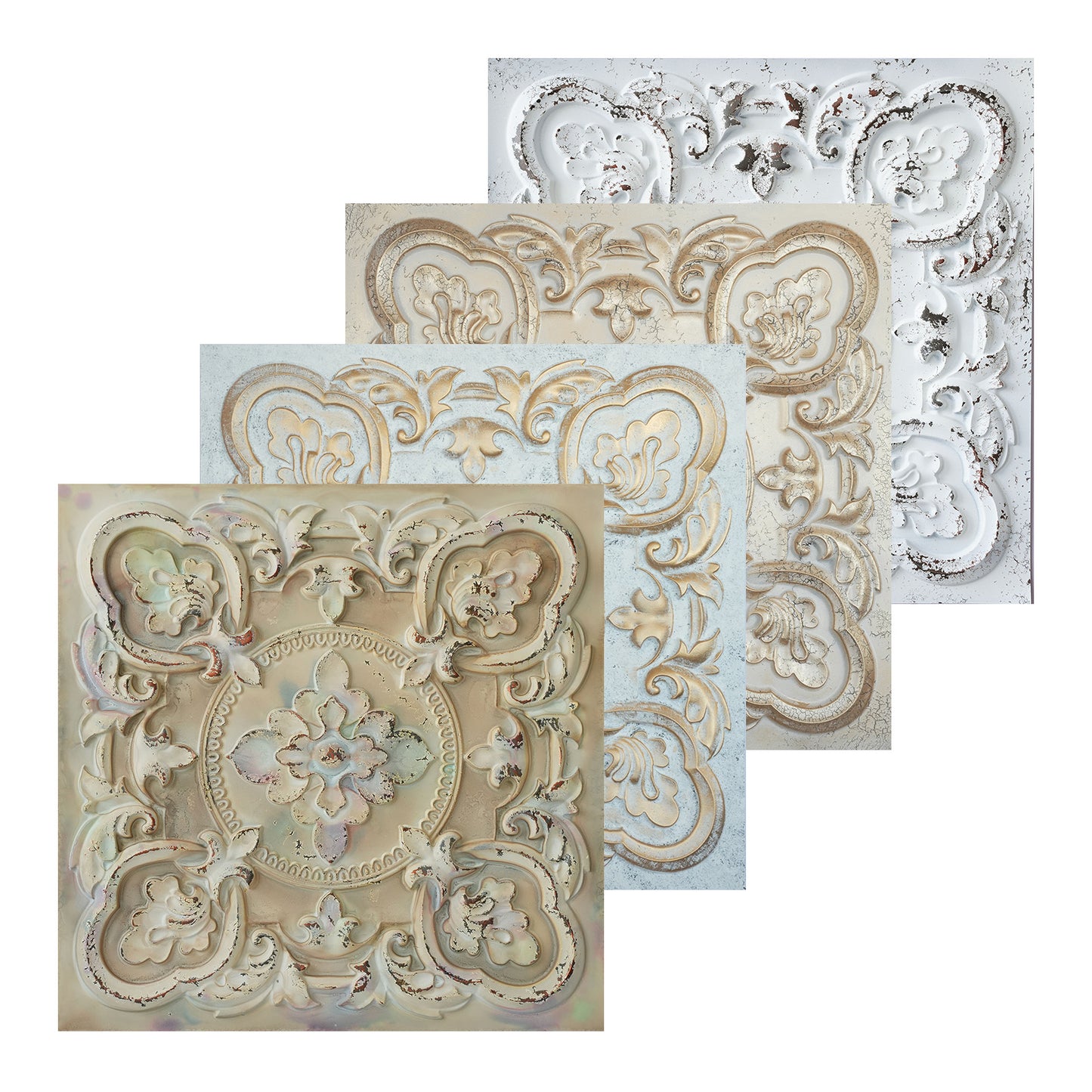 10tiles/lot Vintage Antique Ceiling Tiles for Heritage Hotels, Inns and Classic Restaurants PL30